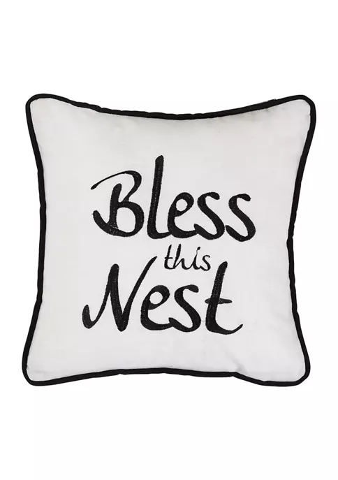 Coupon π HiEnd Accents "Bless This Nest" Embroidery Throw Pillow π 3 Coupon π HiEnd Accents "Bless This Nest" Embroidery Throw Pillow π