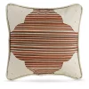 New 🎁 HiEnd Accents Faux Leather Corner Scallop Decorative Pillow 🌟