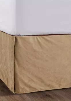 Brand new π HiEnd Accents Tan Velvet Bed π Skirt β€οΈ