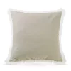 Hot Sale ✨ HiEnd Accents Tan Burlap with Off-White Lace Trim Square Decorative Pillow 🔥