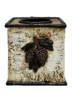 Cheapest π HiEnd Accents Birch Pinecone Tissue Box Cover π