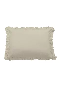 Promo 👍 HiEnd Accents Lily Washed Linen Ruffled Dutch Euro Pillow 🤩 -Cheap HiEnd Accents Store Belk 1315