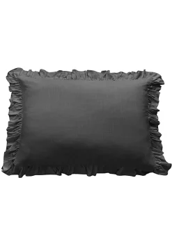 Promo 👍 HiEnd Accents Lily Washed Linen Ruffled Dutch Euro Pillow 🤩 -Cheap HiEnd Accents Store Belk 1316