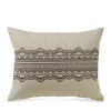 Outlet ⭐ HiEnd Accents Tan Burlap with Scallop Lace Design Decorative Pillow 🎁 -Cheap HiEnd Accents Store Belk 1380