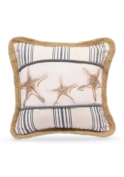 Promo π HiEnd Accents Starfish Cotton Decorative Pillow With Embroidery β¨