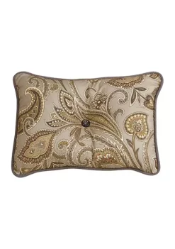 Hot Sale 🤩 HiEnd Accents Piedmont Paisley Tufted Lumbar Pillow 👍