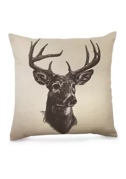 Wholesale ❤️ HiEnd Accents Whitetail Deer Linen Print Decorative Pillow 😀