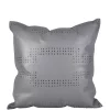Deals 😍 HiEnd Accents 20 In x 20 In Geometric Studded Leather Pillow ✨
