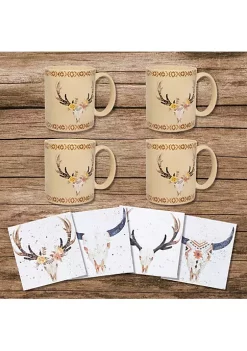 Best reviews of 🥰 HiEnd Accents Desert Skull Bohemian Mug and Coaster Set 🔔