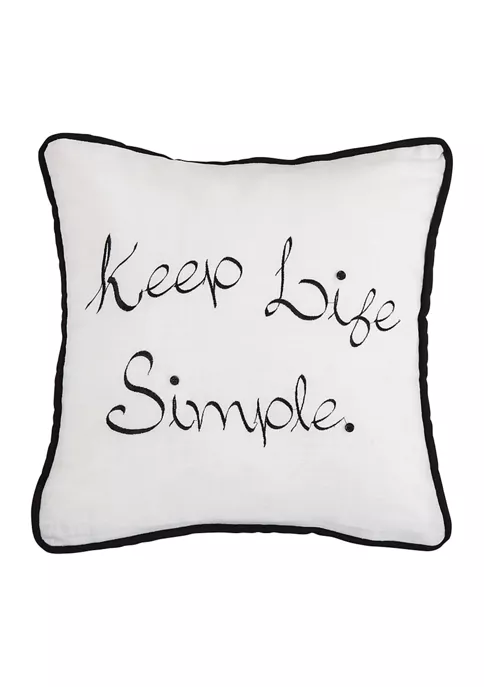 Promo 𧨠HiEnd Accents "Keep Life Simple" Embroidery Throw Pillow π 4 Promo 𧨠HiEnd Accents "Keep Life Simple" Embroidery Throw Pillow π - Image 2