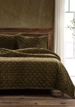 Discount 🥰 HiEnd Accents Stella Faux Silk Velvet Quilt ⌛ -Cheap HiEnd Accents Store Belk 1600