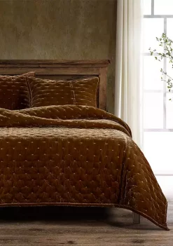 Discount 🥰 HiEnd Accents Stella Faux Silk Velvet Quilt ⌛ -Cheap HiEnd Accents Store Belk 1601