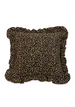 Best reviews of 💯 HiEnd Accents San Angelo Leopard Ruffled Pillow 🔔