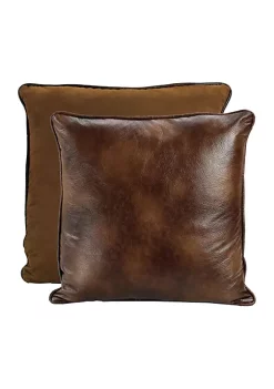 Best Sale β€οΈ HiEnd Accents Faux Leather Euro Sham π