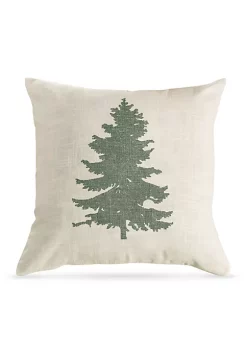 Best Pirce 😉 HiEnd Accents Green Pine Tree on Linen Decorative Pillow 🎁