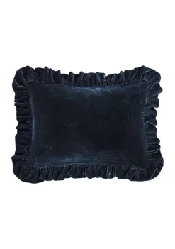 Brand new 🎉 HiEnd Accents Stella Faux Silk Velvet Ruffled Oblong Pillow 🎁 -Cheap HiEnd Accents Store Belk 382