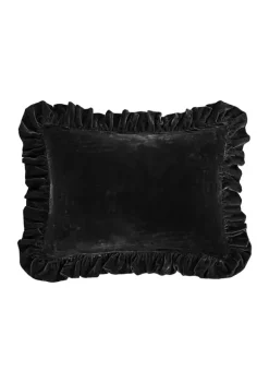 Brand new 🎉 HiEnd Accents Stella Faux Silk Velvet Ruffled Oblong Pillow 🎁 -Cheap HiEnd Accents Store Belk 384