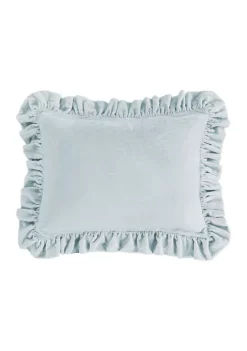Brand new 🎉 HiEnd Accents Stella Faux Silk Velvet Ruffled Oblong Pillow 🎁 -Cheap HiEnd Accents Store Belk 385