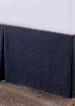 Wholesale 👏 HiEnd Accents Camden Nubby Blue Bed 👗 Skirt 💯