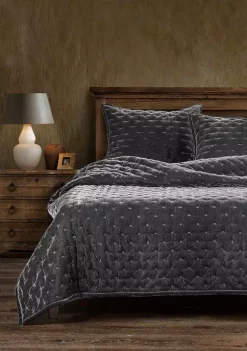 Best Pirce 🛒 HiEnd Accents Stella Faux Silk Velvet Quilt Set 👏