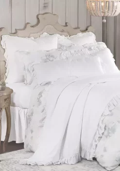Hot Sale 👍 HiEnd Accents 3 Piece Rosaline Washed Linen Comforter Set ✔️ -Cheap HiEnd Accents Store Belk 415