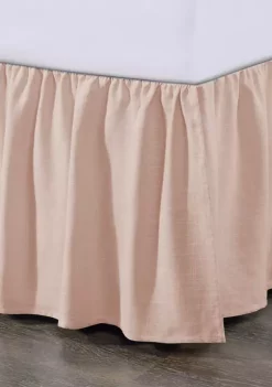 Best Pirce 🌟 HiEnd Accents Lily Washed Linen Gathered Bed 👗 Skirt 🎉