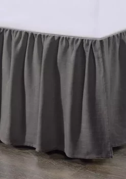 Best Pirce 🌟 HiEnd Accents Lily Washed Linen Gathered Bed 👗 Skirt 🎉 -Cheap HiEnd Accents Store Belk 467