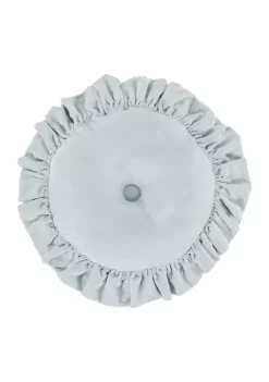 Budget ⭐ HiEnd Accents Stella Faux Silk Velvet Ruffled Round Pillow 🛒 -Cheap HiEnd Accents Store Belk 598