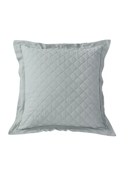 Best Sale π HiEnd Accents Linen Cotton Diamond Quilted Euro Sham β 6 Best Sale π HiEnd Accents Linen Cotton Diamond Quilted Euro Sham β - Image 4