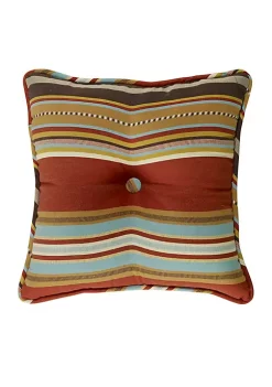 Best Sale 😀 HiEnd Accents Calhoun Striped Tufted Decorative 18-in. x 18-in. 🛒