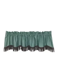 Coupon 👏 HiEnd Accents Cheyenne Leather Kitchen Valance with Fringe 😀