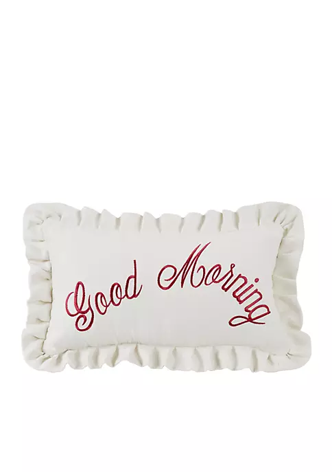 Best Pirce π HiEnd Accents Good Morning Embroidery Pillow π 3 Best Pirce π HiEnd Accents Good Morning Embroidery Pillow π