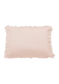 Hot Sale ✔️ HiEnd Accents Lily Washed Linen Ruffled Pillow Sham 🎉 -Cheap HiEnd Accents Store Belk 721