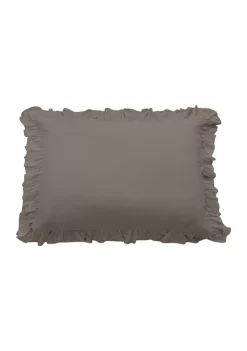 Hot Sale ✔️ HiEnd Accents Lily Washed Linen Ruffled Pillow Sham 🎉 -Cheap HiEnd Accents Store Belk 724