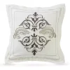 Cheapest 💯 HiEnd Accents Square Outlined Embroidered Design Decorative Pillow with Flange 🌟