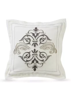 Cheapest π― HiEnd Accents Square Outlined Embroidered Design Decorative Pillow with Flange π