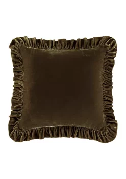 Wholesale ⭐ HiEnd Accents Stella Faux Silk Velvet Ruffled Euro Sham 👍 -Cheap HiEnd Accents Store Belk 81