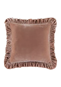 Wholesale ⭐ HiEnd Accents Stella Faux Silk Velvet Ruffled Euro Sham 👍 -Cheap HiEnd Accents Store Belk 82