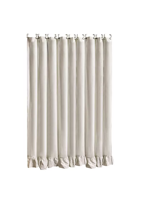 Best Sale ⨠HiEnd Accents Lily Washed Linen Ruffled Shower Curtain 𧨠5 Best Sale ⨠HiEnd Accents Lily Washed Linen Ruffled Shower Curtain 𧨠- Image 3
