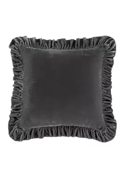 Wholesale ⭐ HiEnd Accents Stella Faux Silk Velvet Ruffled Euro Sham 👍 -Cheap HiEnd Accents Store Belk 83