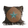 Best Sale ⌛ HiEnd Accents Laredo Star Fringe Square Pillow 18-in. x 18-in. 🥰 -Cheap HiEnd Accents Store Belk 868