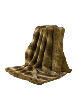Buy 🛒 HiEnd Accents Faux Wolf Fur Throw Blanket 🥰